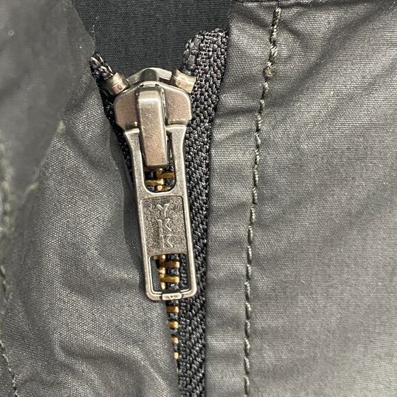 EILEEN FISHER Jacket S Waxed Cotton Trench Coat Duster Full Zip Black - Picture 9 of 14